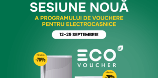 Programul EcoVoucher sprijină alte 5.802 familii să înlocuiască electrocasnicele vechi cu altele eficiente energetic, în sesiunea din septembrie