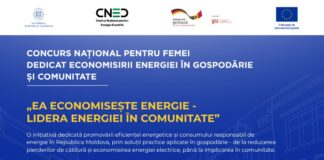 Giz Moldova în parteneriat cu CNED și cu suportul Uniunii Europene, lansează prima ediție a concursului național „ea economisește energie – lidera energiei în comunitate”